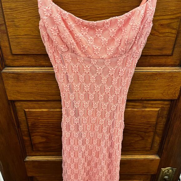Bardot Adoni Mesh Midi Dress Lili Pink size XS NWT's $119 Women's - Picture 3 of 15